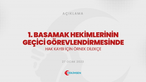 HEKİMSEN 1. Basamak Hekimlerinin Geçici ASM Görevlendirmesinde Yatırılmayan Ek Ödeme İçin Örnek Dilekçe | HEKİMSEN
