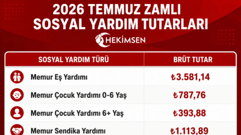 2026 Temmuz Zamlı Çocuk ve Eş Yardımı Tutarları Açıklandı | HEKİMSEN