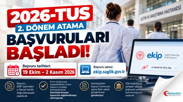 2026-TUS 2. DÖNEM ATAMA BAŞVURULARI BAŞLADI! | HEKİMSEN