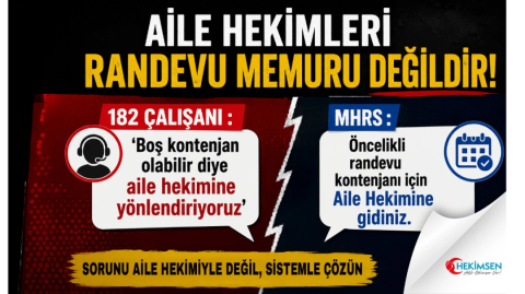 ​Aile Hekimleri Randevu Memuru Değildir! | HEKİMSEN