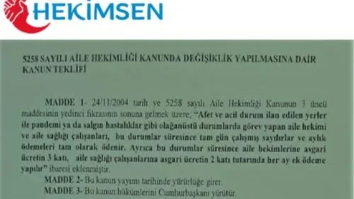 Aile Hekimliğinin Pandemi İle Mücadelesi Ve Taltifi Meclis Gündeminde | HEKİMSEN