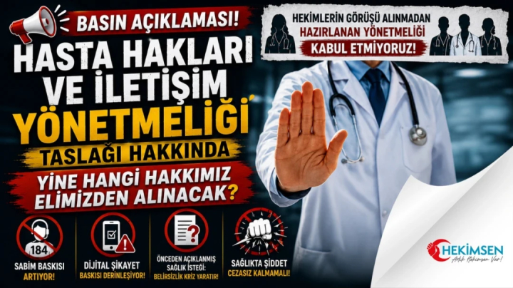 Basın Açıklaması:  Hasta Hakları ve İletişim YönetmeliğiTaslağı Hakkında | HEKİMSEN