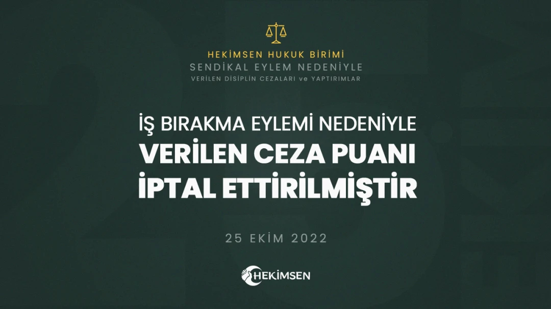 HEKİMSEN Eskişehir'de Kanuna Aykırı Ceza Puanı İptal Ettirildi (25.10.2022) | HEKİMSEN