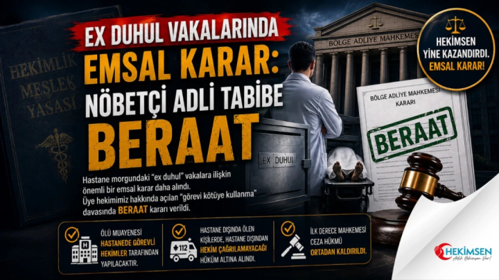 EX DUHUL VAKALARINDA EMSAL KARAR: NÖBETÇİ ADLİ TABİBE BERAAT! | HEKİMSEN