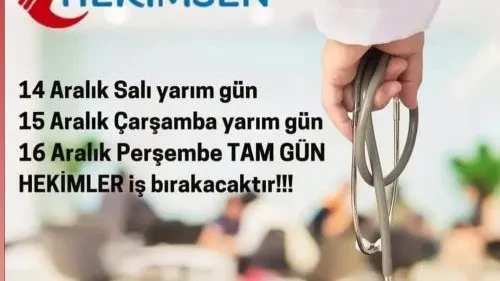 HEKİMSEN Hekimsen 14 - 15 - 16 Aralık 2021 İş Bırakma Eylemi Basın Açıklaması | HEKİMSEN