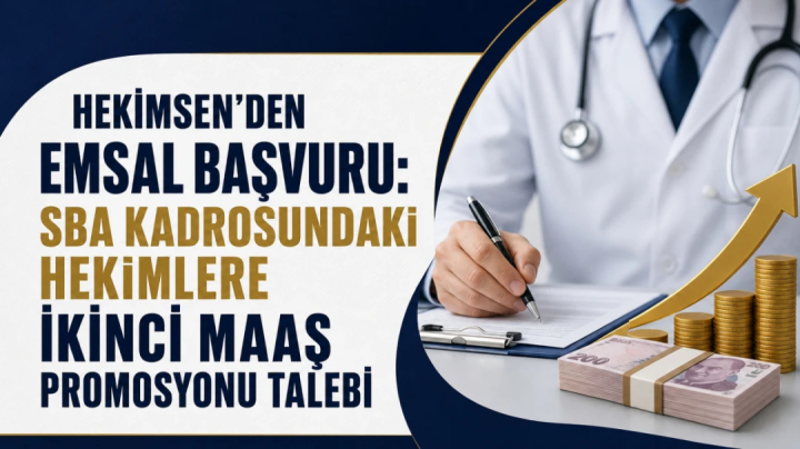 HEKİMSEN HEKİMSEN’DEN EMSAL BAŞVURU: SBA KADROSUNDAKİ HEKİMLERE İKİNCİ MAAŞ PROMOSYONU TALEBİ | HEKİMSEN