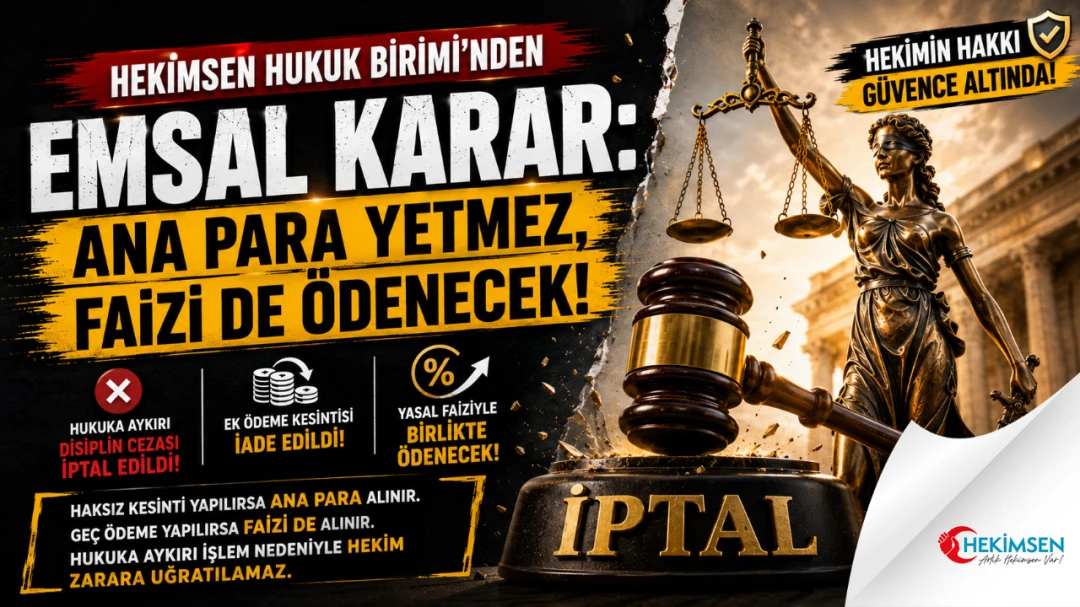 HEKİMSEN HUKUK BİRİMİ’NDEN EMSAL KARAR: ANA PARA YETMEZ, FAİZİ DE ÖDENECEK! | HEKİMSEN