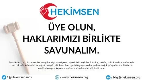 Hekimsen Sendikasına Üye Olmak İsteyen Meslektaşlarımıza | HEKİMSEN