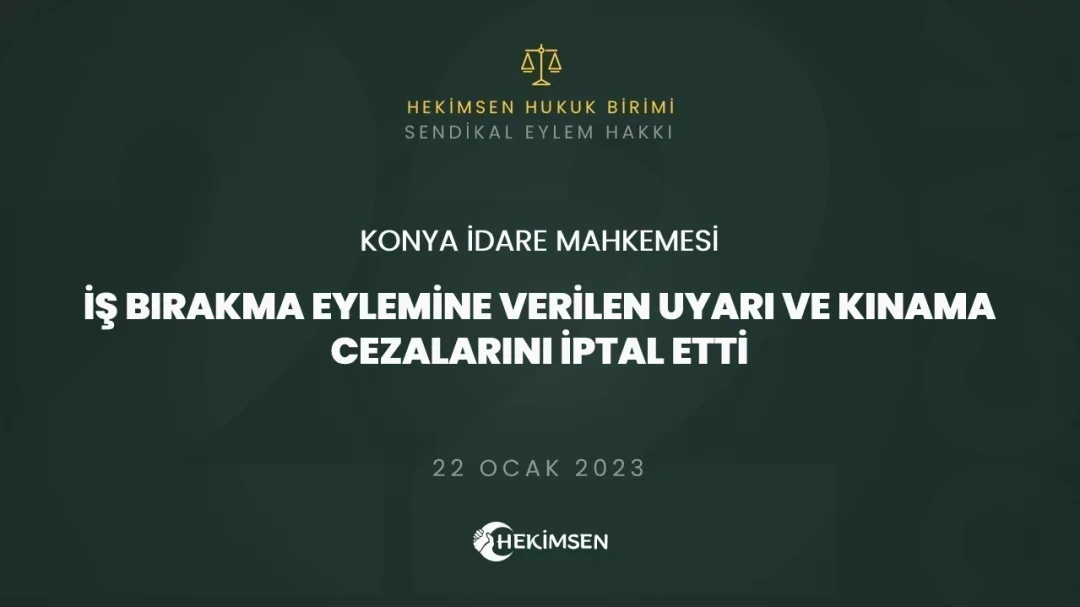 HEKİMSEN İş Bırakma Eylemlerine Katılım Nedeniyle Verilen Cezalar İptal Edildi (15 Aralık 2022) | HEKİMSEN