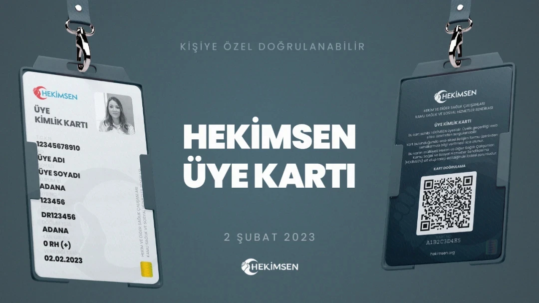 Kişiye Özel, Doğrulanabilir Hekimsen Üye Kartı | HEKİMSEN