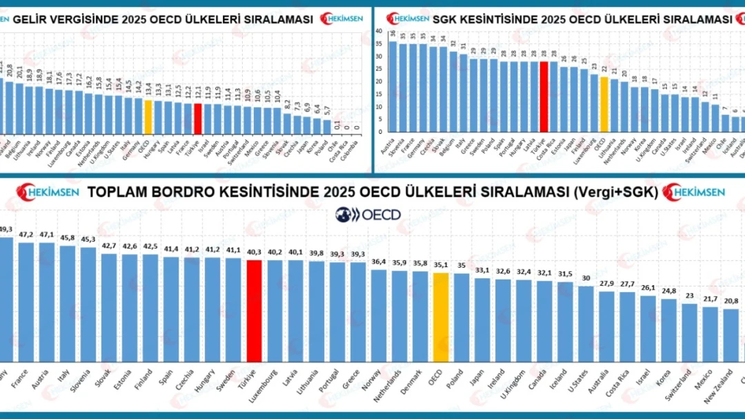 HEKİMSEN OECD Verileri Ezberi Bozdu: Türkiye’de Bordronun Asıl Kesinti Yükü Nereden Geliyor? | HEKİMSEN
